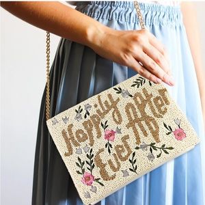 NWOT Happily Ever After Clutch Purse Bridal Shower Gift for Bride To Be